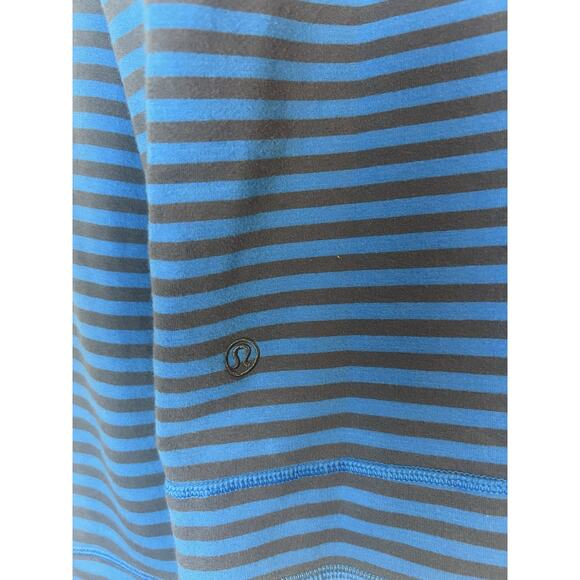 Lululemon Rival Hoodie Narrow Bold Stripe Ocean Hue Size M, Athleisure - Picture 3 of 7